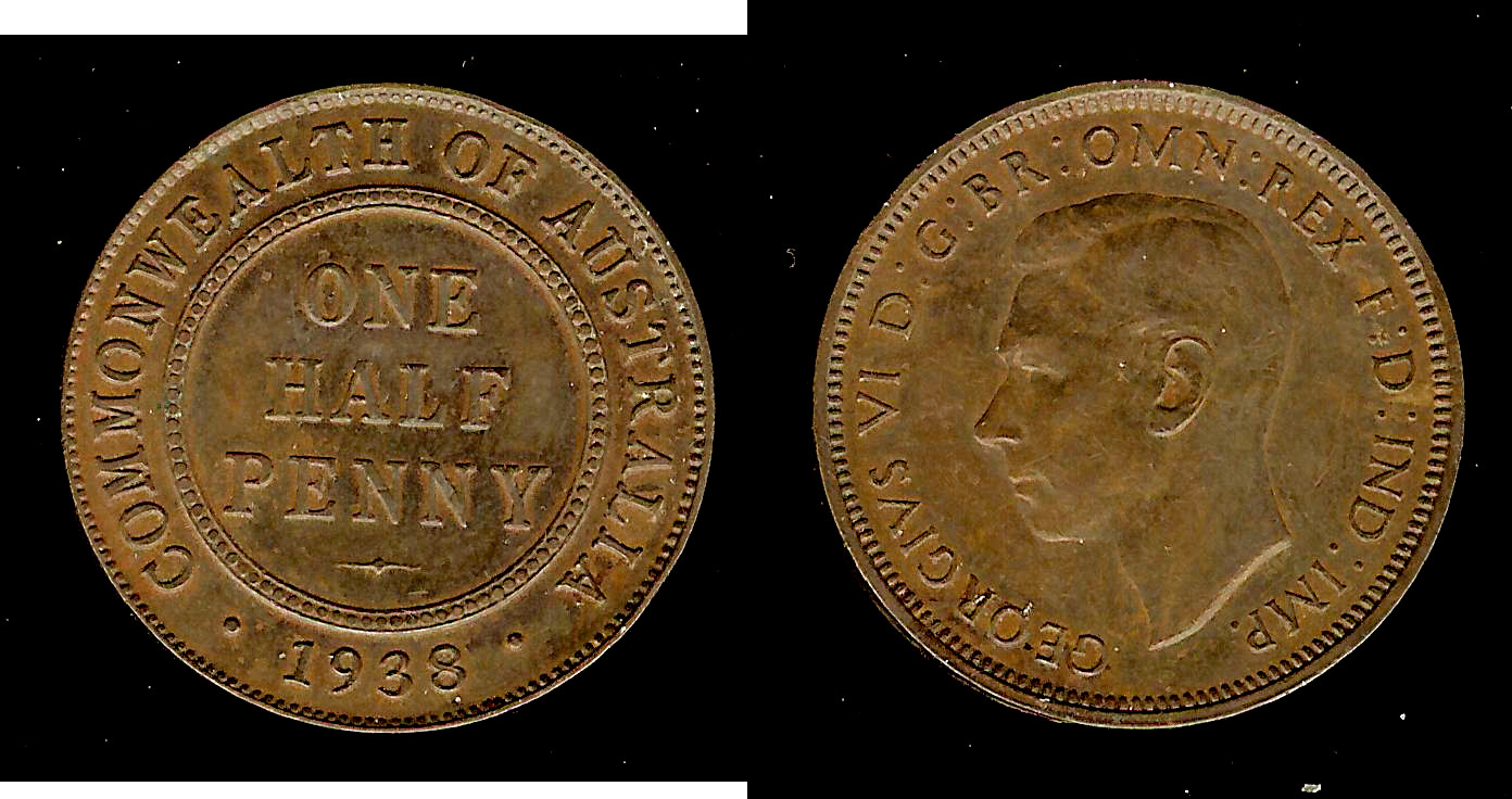 Australien demi penny 1938 SUP